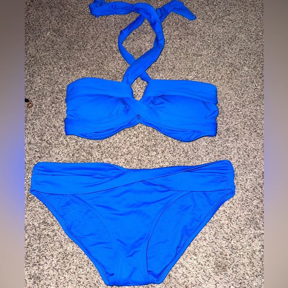 Very pretty blue seafolly bikini M top L bottom